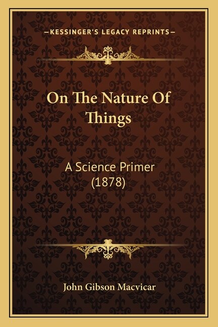 Couverture_On The Nature Of Things