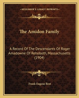 Front cover_The Amidon Family
