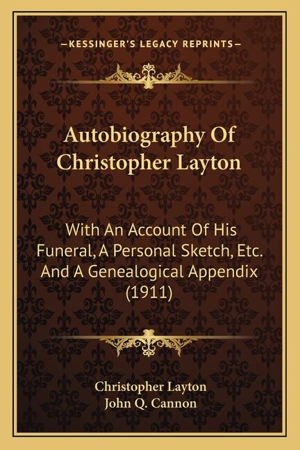 Couverture_Autobiography Of Christopher Layton