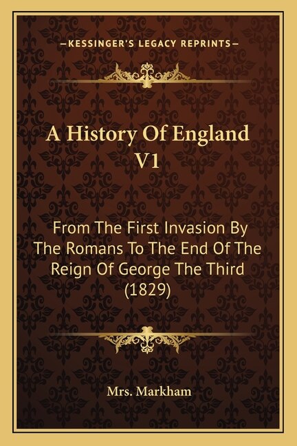 Front cover_A History Of England V1