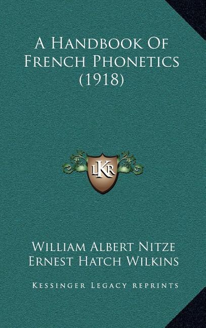 Front cover_A Handbook Of French Phonetics (1918)