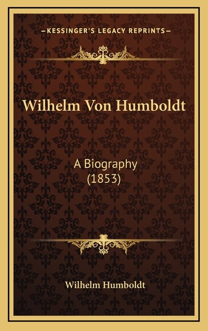 Couverture_Wilhelm Von Humboldt