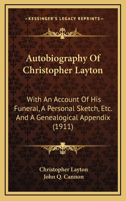 Front cover_Autobiography Of Christopher Layton