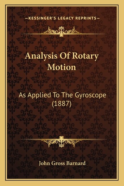Front cover_Analysis Of Rotary Motion
