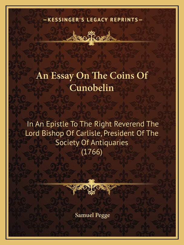 Front cover_An Essay On The Coins Of Cunobelin