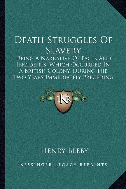 Couverture_Death Struggles Of Slavery