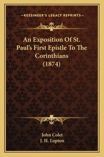 Couverture_An Exposition Of St. Paul's First Epistle To The Corinthians (1874)