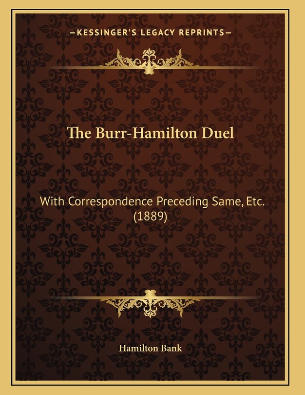 Front cover_The Burr-Hamilton Duel