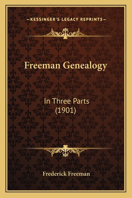 Front cover_Freeman Genealogy