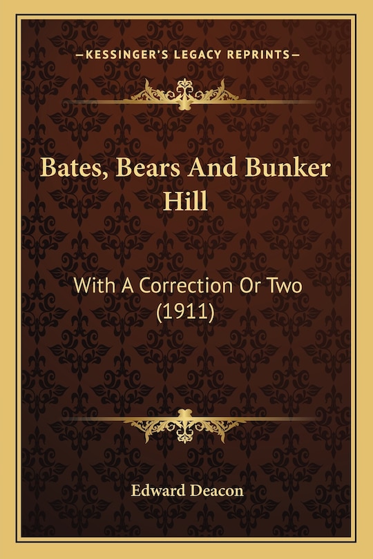 Couverture_Bates, Bears And Bunker Hill