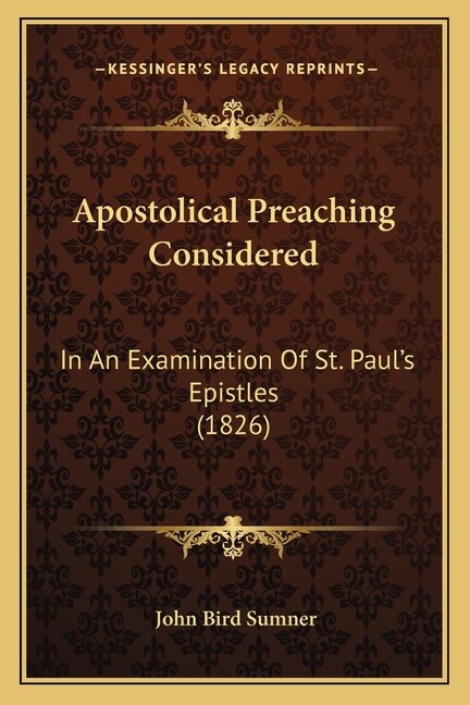 Front cover_Apostolical Preaching Considered