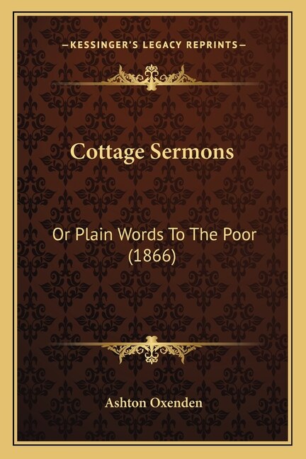 Front cover_Cottage Sermons