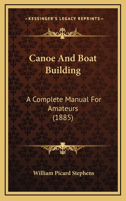 Front cover_Canoe And Boat Building