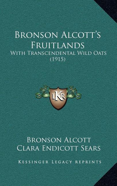 Couverture_Bronson Alcott's Fruitlands