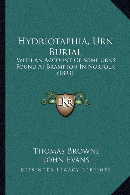 Front cover_Hydriotaphia, Urn Burial