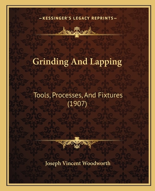 Front cover_Grinding And Lapping