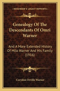 Front cover_Genealogy Of The Descendants Of Omri Warner