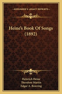 Front cover_Heine's Book Of Songs (1892)