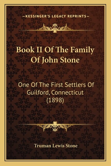 Front cover_Book II Of The Family Of John Stone
