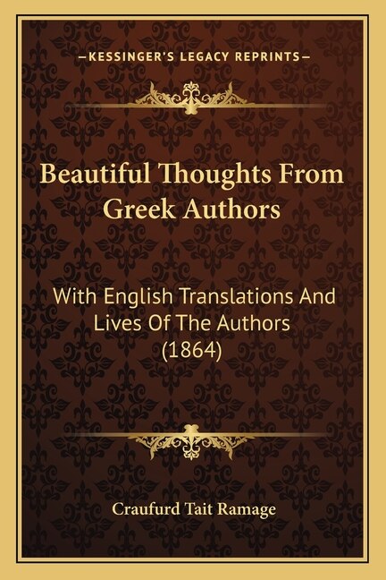 Couverture_Beautiful Thoughts From Greek Authors