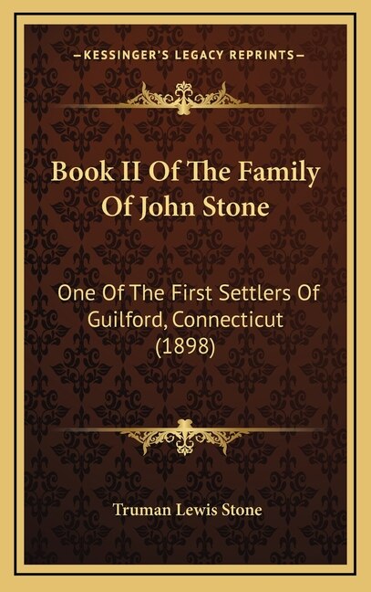 Couverture_Book II Of The Family Of John Stone
