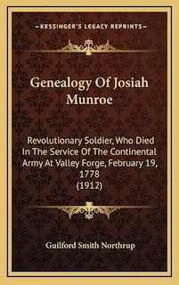 Couverture_Genealogy Of Josiah Munroe