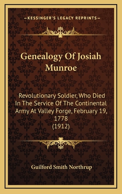 Couverture_Genealogy Of Josiah Munroe