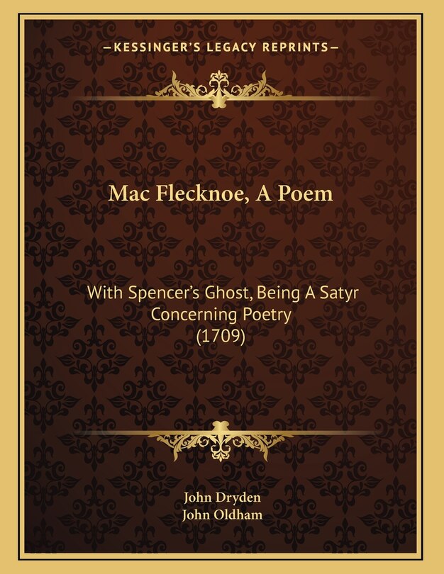Front cover_Mac Flecknoe, A Poem