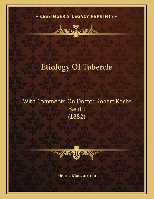 Couverture_Etiology Of Tubercle