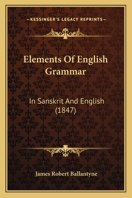 Couverture_Elements Of English Grammar