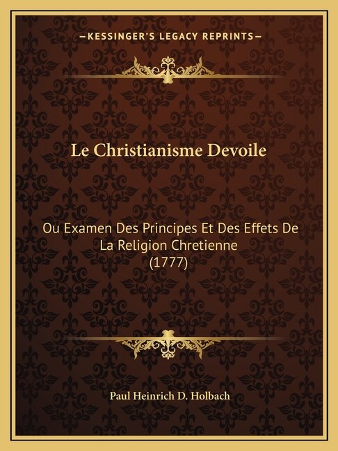 Front cover_Le Christianisme Devoile