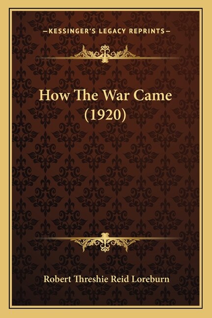 Front cover_How The War Came (1920)