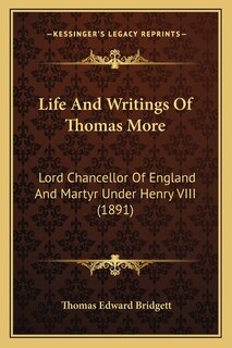 Front cover_Life And Writings Of Thomas More