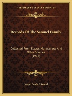 Couverture_Records Of The Samuel Family