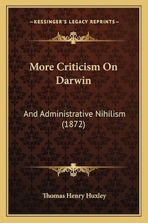 Front cover_More Criticism On Darwin