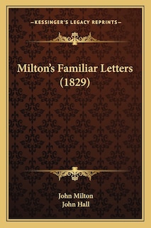 Front cover_Milton's Familiar Letters (1829)