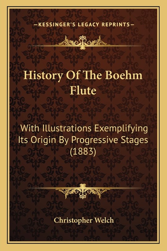 Front cover_History Of The Boehm Flute