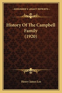 Couverture_History Of The Campbell Family (1920)