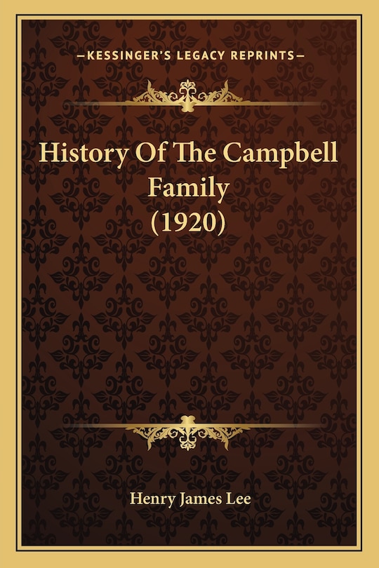 Couverture_History Of The Campbell Family (1920)