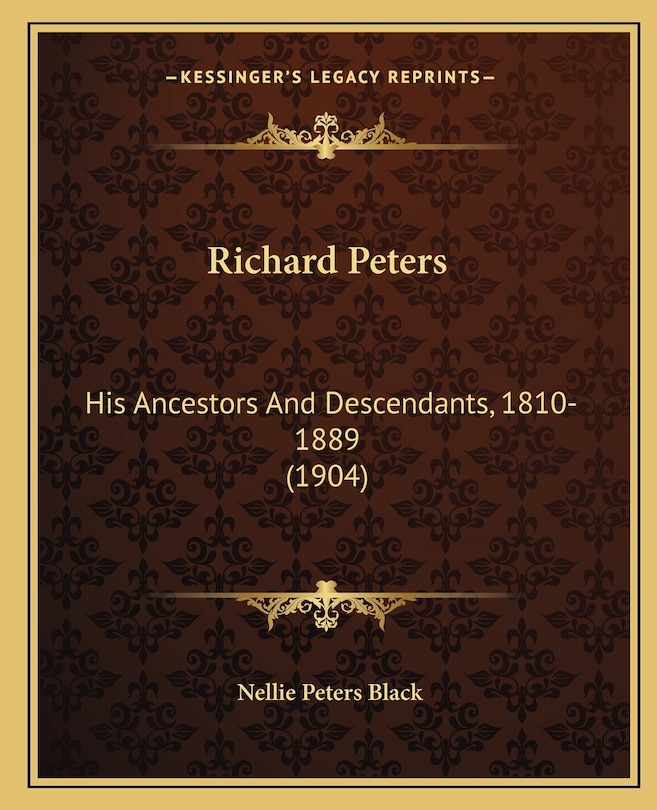 Front cover_Richard Peters