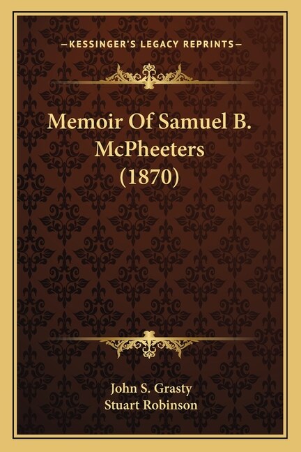 Front cover_Memoir Of Samuel B. McPheeters (1870)