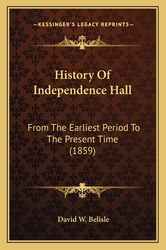 Front cover_History Of Independence Hall