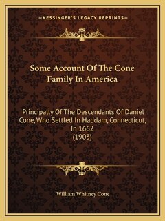 Front cover_Some Account Of The Cone Family In America