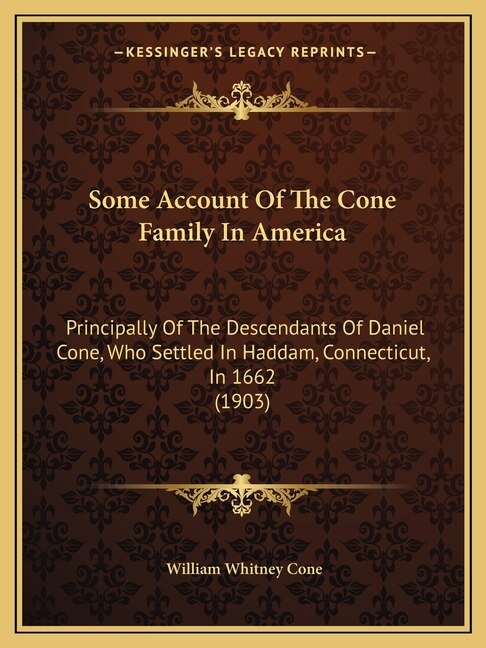 Front cover_Some Account Of The Cone Family In America