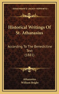 Front cover_Historical Writings Of St. Athanasius