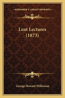 Front cover_Lent Lectures (1873)