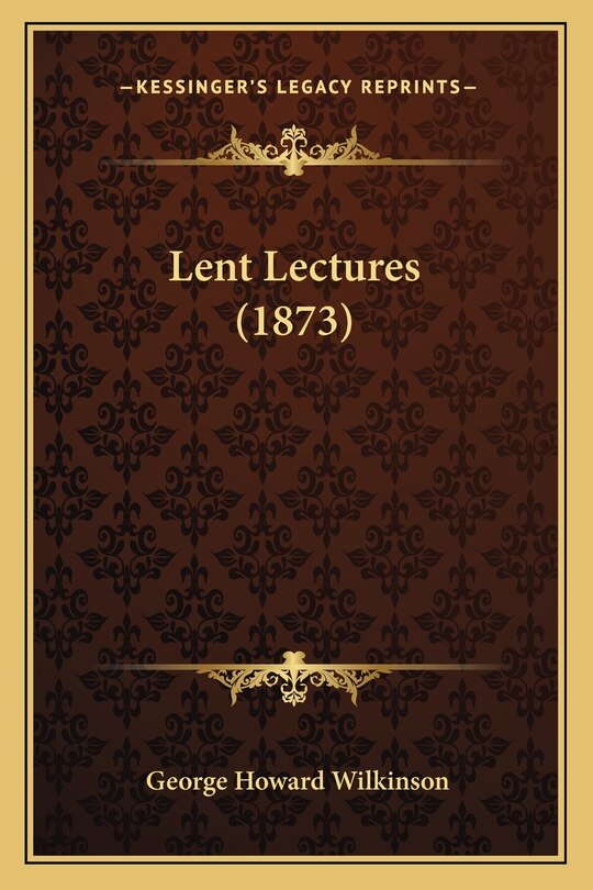 Front cover_Lent Lectures (1873)