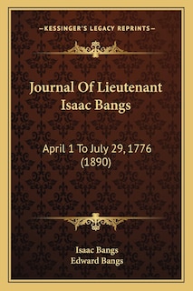 Couverture_Journal Of Lieutenant Isaac Bangs