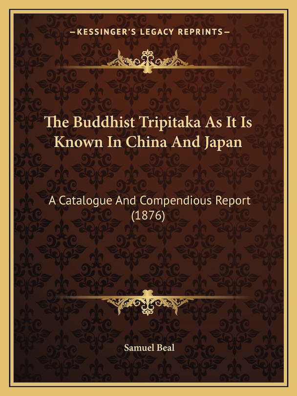 Front cover_The Buddhist Tripitaka As It Is Known In China And Japan