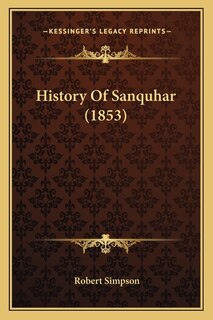 Front cover_History Of Sanquhar (1853)